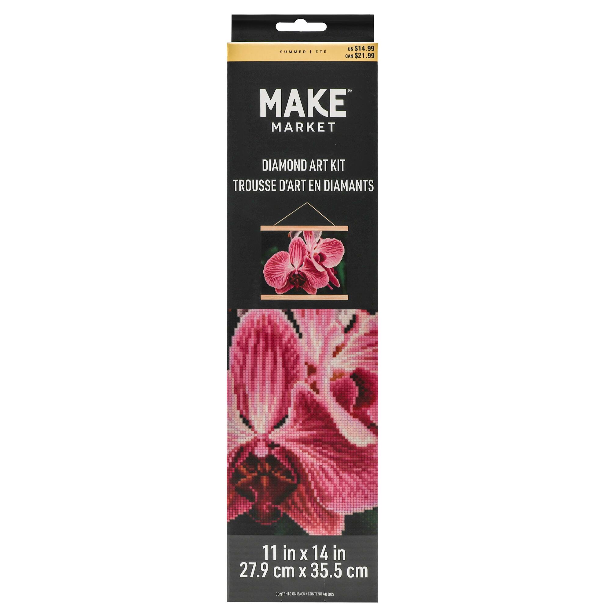 11" x 14" Pink Orchid Diamond Art Kit by Make Market®